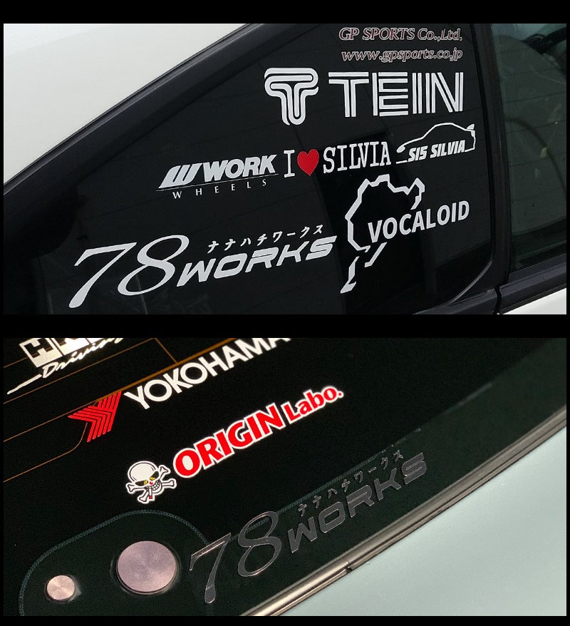 78WORKS 文字切り抜きタイプ ロゴステッカー 20cm クロームメッキ — image 5