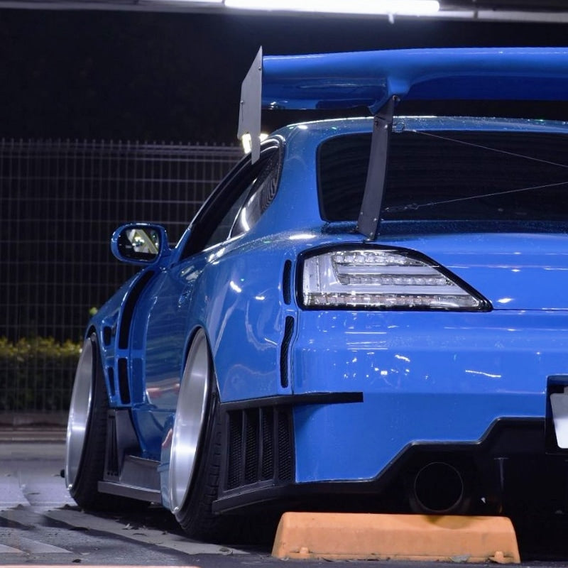 S15 シルビア / ヴァリエッタ 流れるウインカー サイドマーカー付き ファイバーLEDテールランプ クリアー オールクリアー フルクリアー — image 9