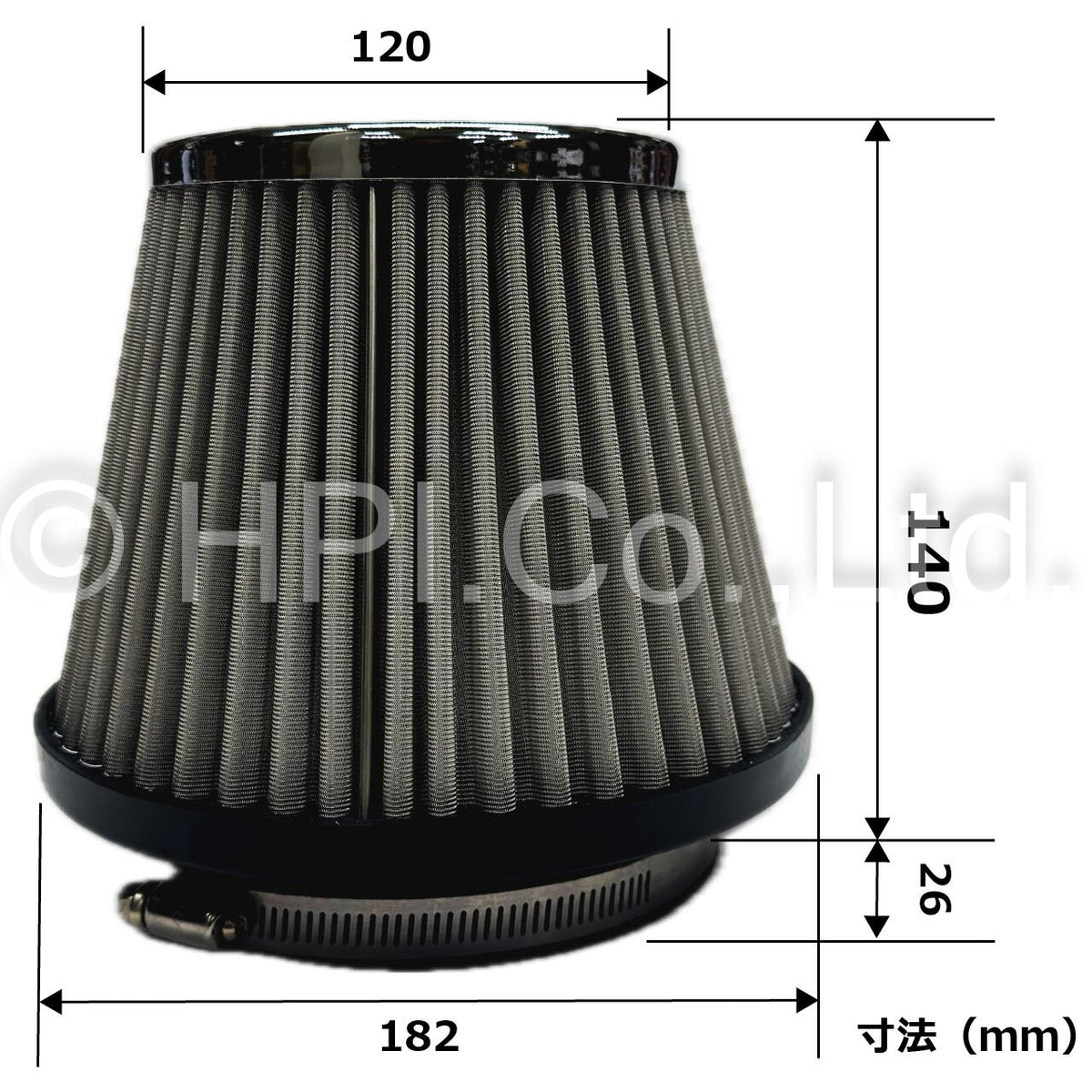 HPI Mega Max 2 Air Cleaner — Stainless Filter Ø130 (Legacy) — image 2