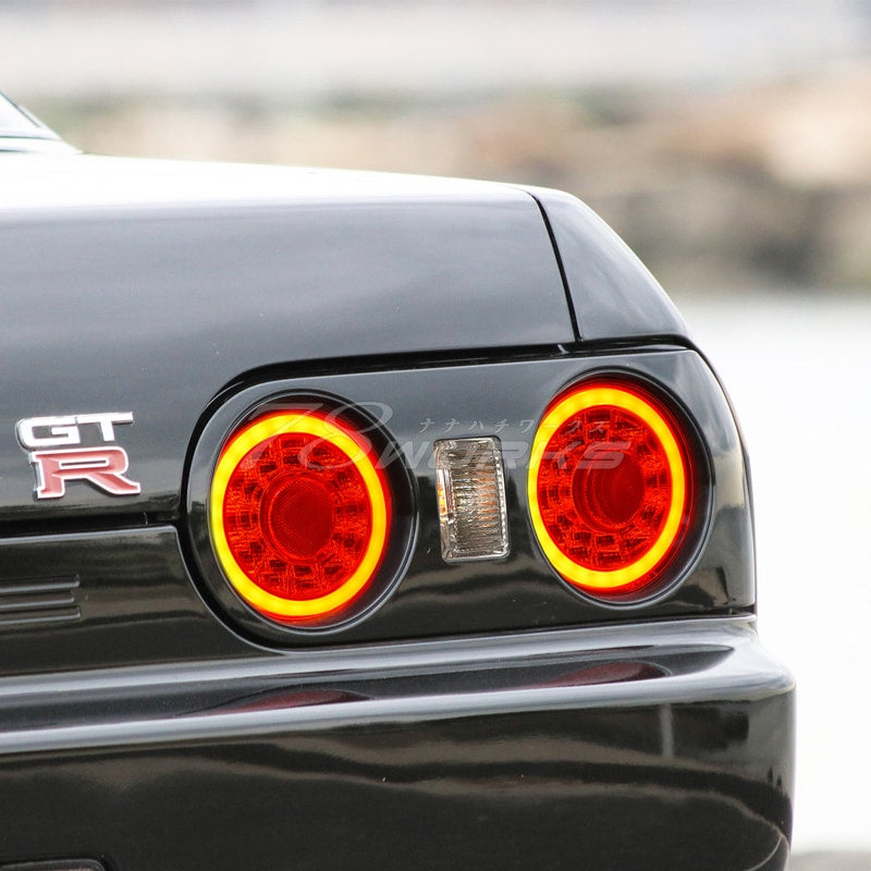 R32 スカイライン GTS GT-R 2D クーペ用 待望のファイバーリング仕様 LEDテールランプ V2 レッドクリアー — image 7