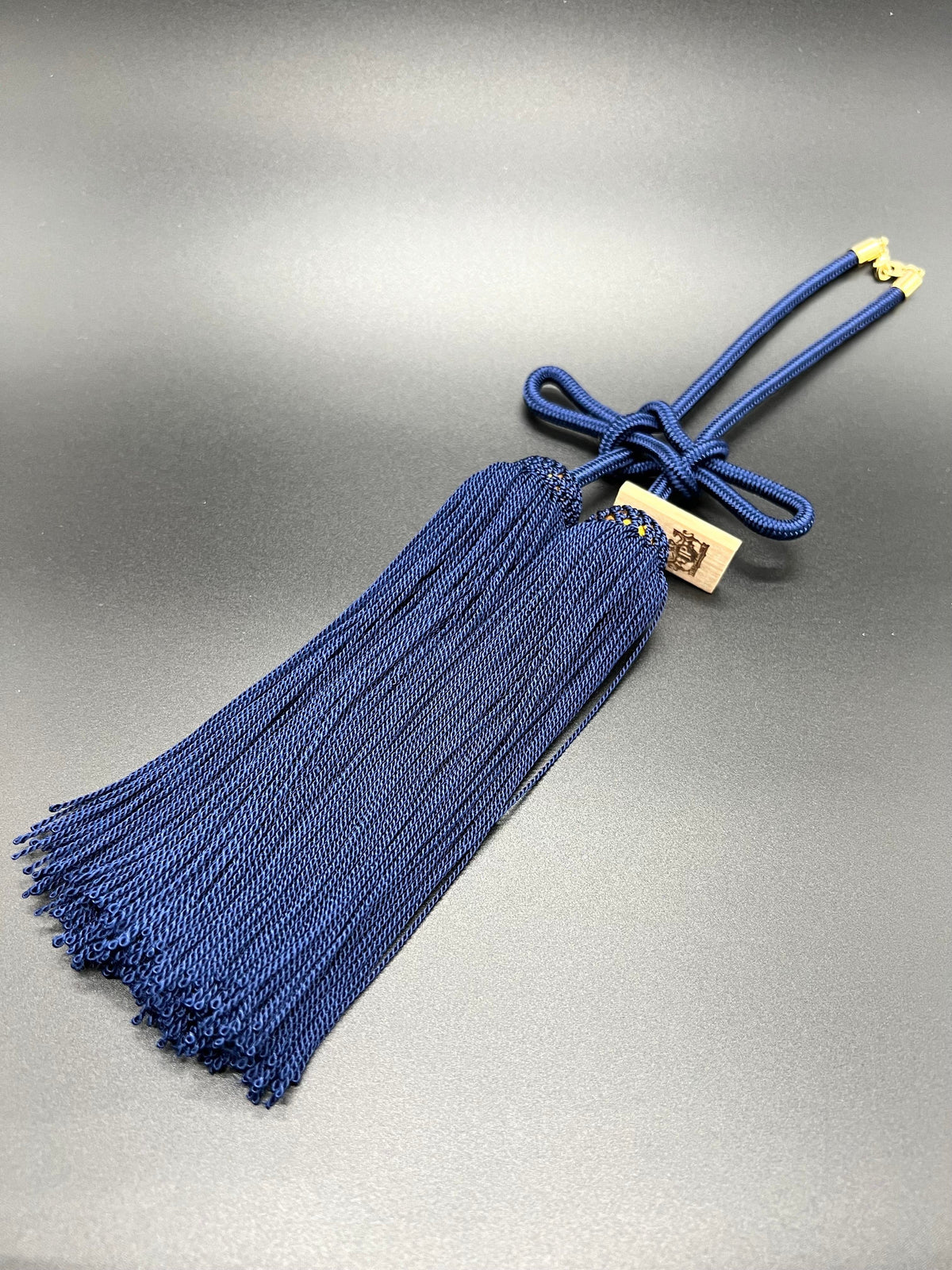 Tassel Agemaki Knot Medium Size Navy — image 1