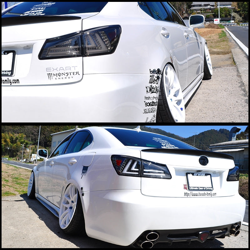 LEXUS 20系 IS / ISF 高輝度LED 現行ルック ファイバーLEDテール V1 インナーレッド / クリアー — image 8