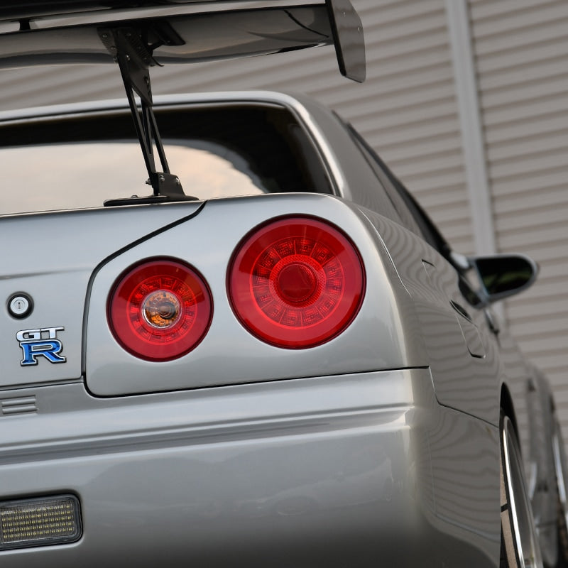 R34 スカイライン GT GT-R 2D クーペ用 BNR ENR ER HR ファイバー LEDテールランプ レッドクリアー — image 7