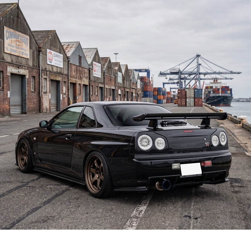 R34 スカイライン GT GT-R 2D クーペ用 BNR ENR ER HR ファイバー LEDテールランプ オールクリアー — image 8