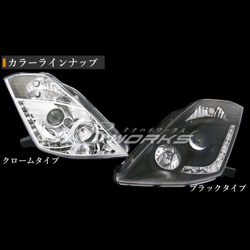 Z33 フェアレディZ 中期 後期用 USで人気モデル 高輝度LED LEDラインヘッドライト クローム / ブラック — image 6