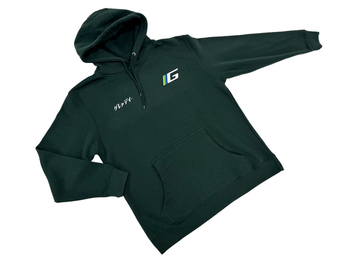 GReddy "94" Pullover Hood - Sports Green — image 4