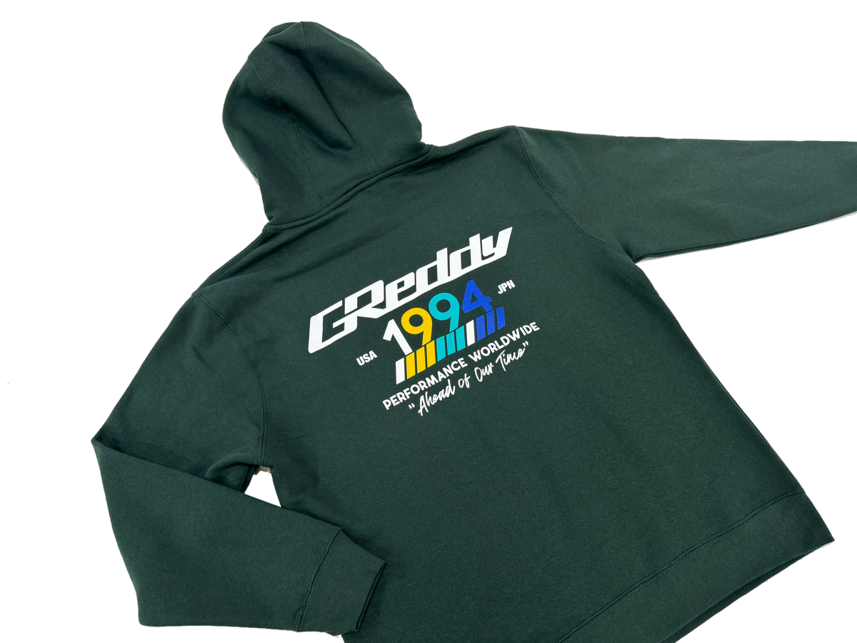 GReddy "94" Pullover Hood - Sports Green — image 3
