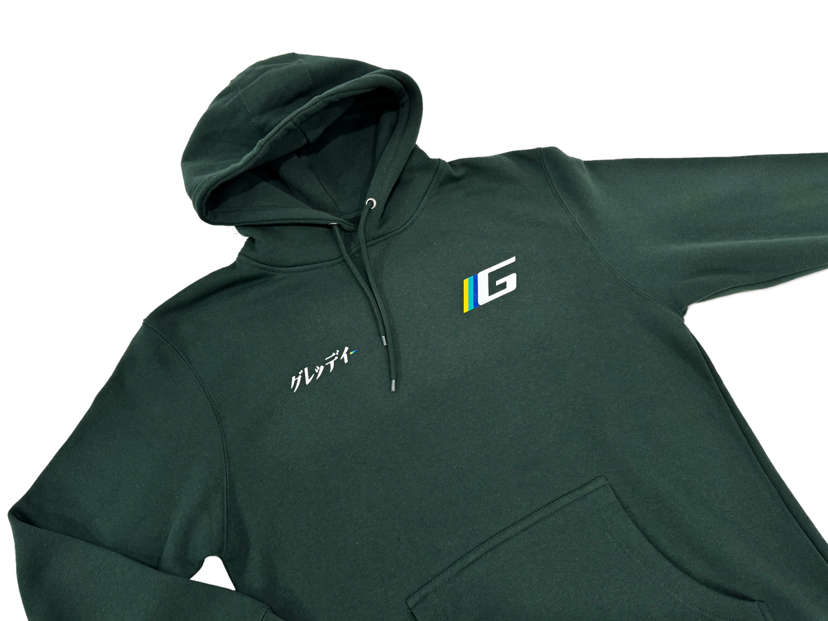 GReddy "94" Pullover Hood - Sports Green — image 2