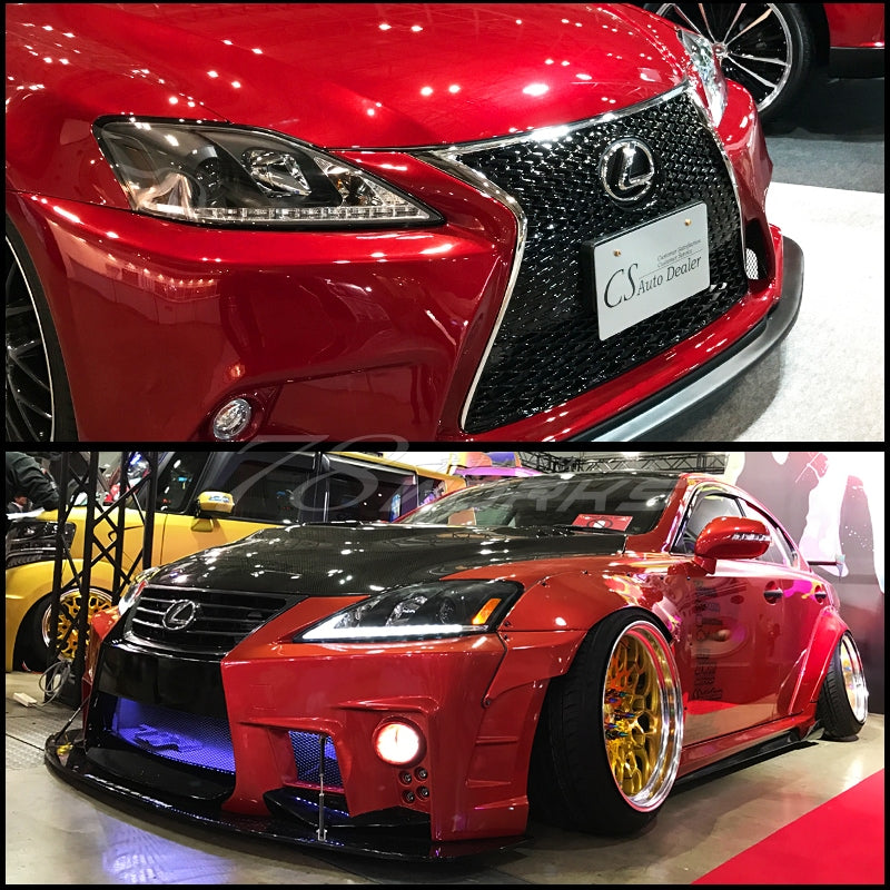 LEXUS 20系 IS / ISF / ISC 前期用 後期純正ルック 流れるウインカー Lラインヘッドライト V3 クローム / ブラック — image 8