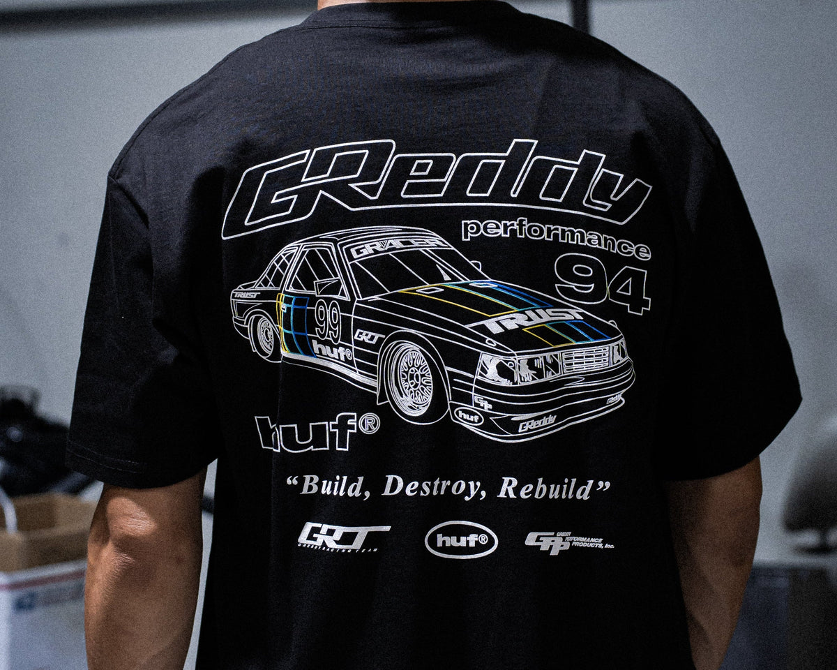 GReddy x HUF Retro Mod Tee - Black — image 2