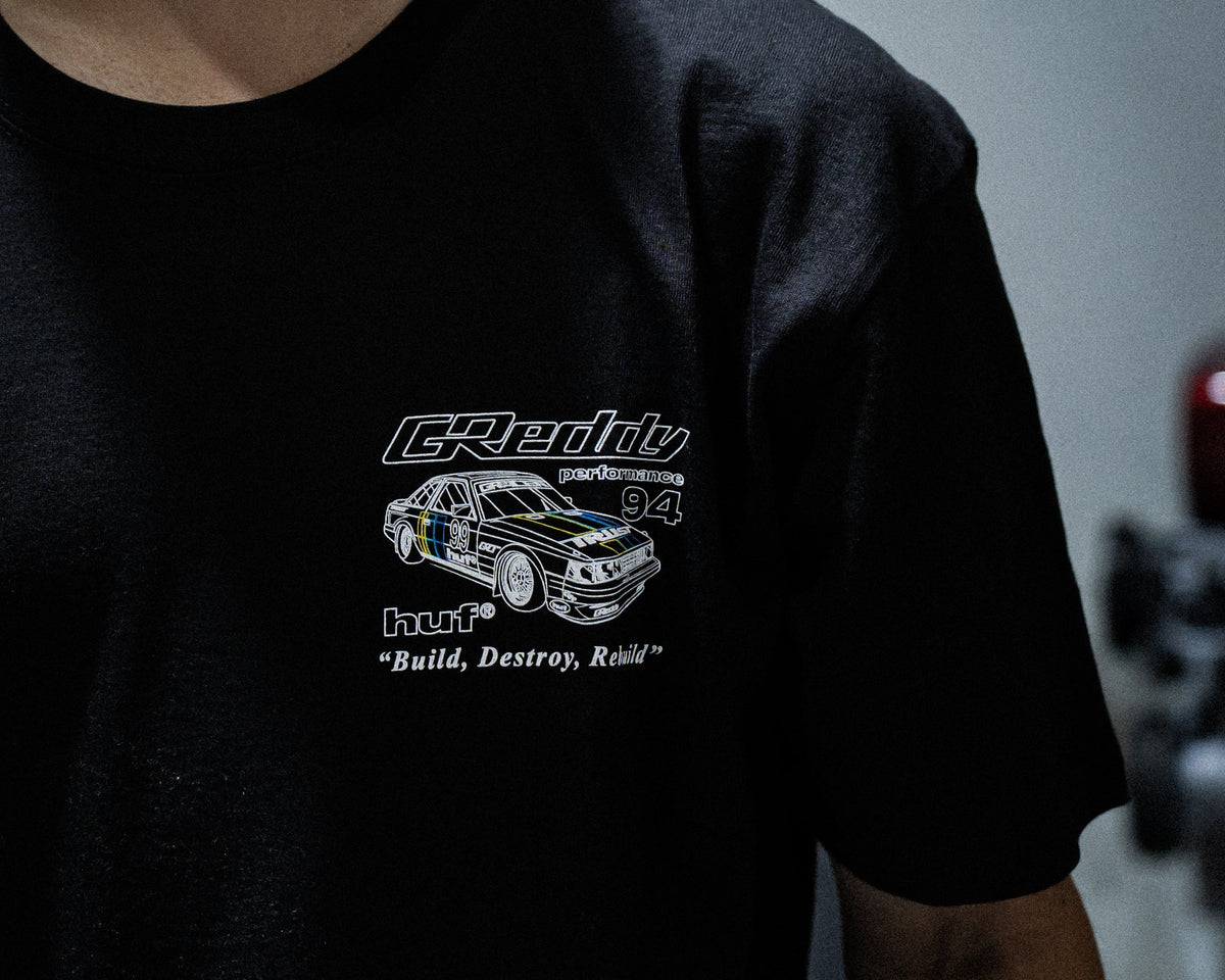 GReddy x HUF Retro Mod Tee - Black — image 3