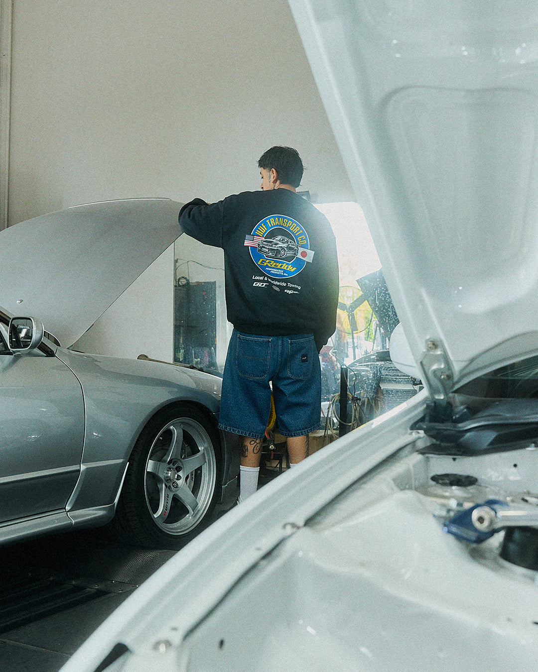 HUF x GReddy Transport Crewneck - Black — image 6