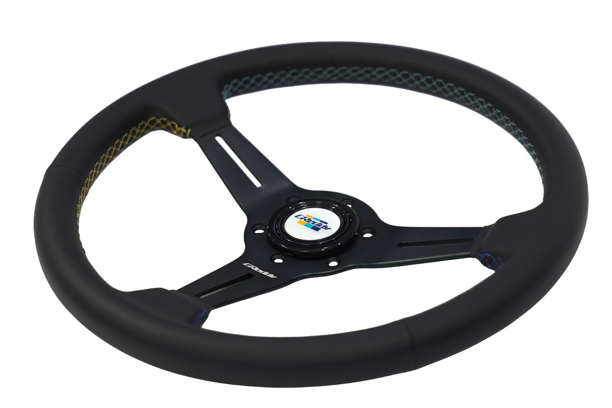 GReddy 3 Color Stitch Steering Wheel - Leather — image 3