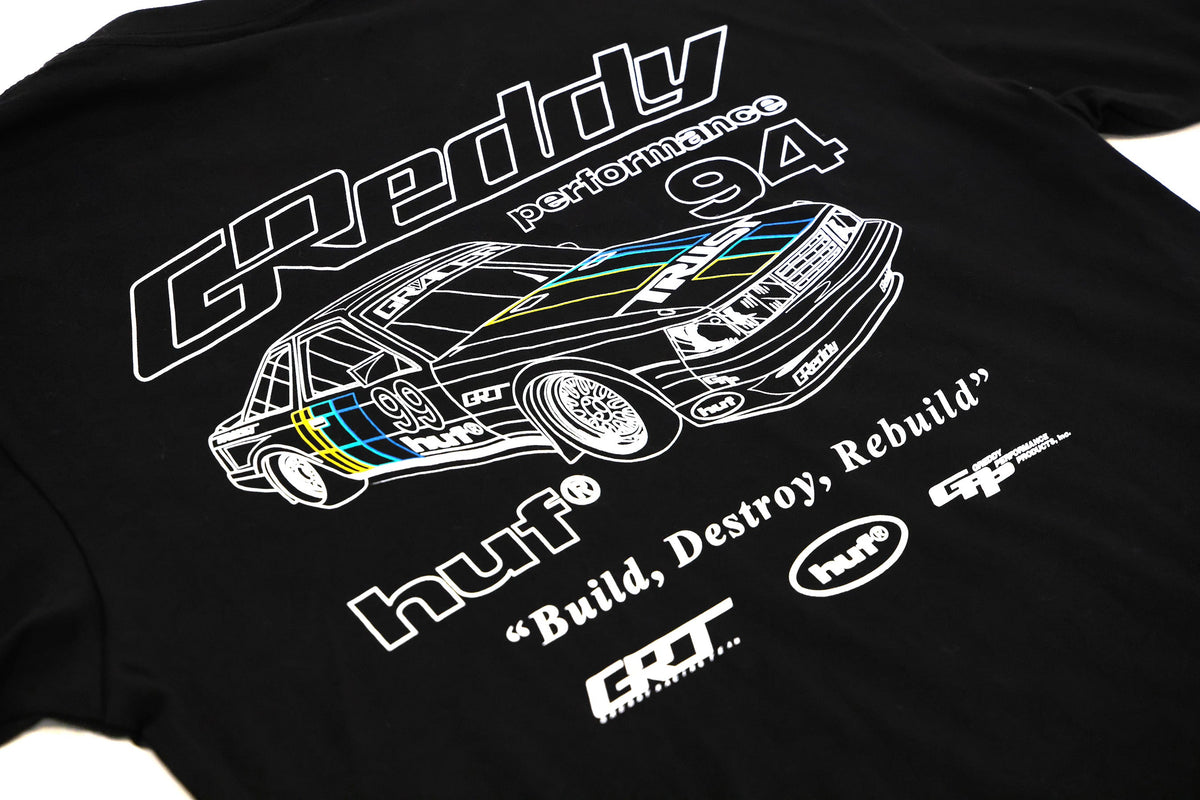 GReddy x HUF Retro Mod Tee - Black — image 6