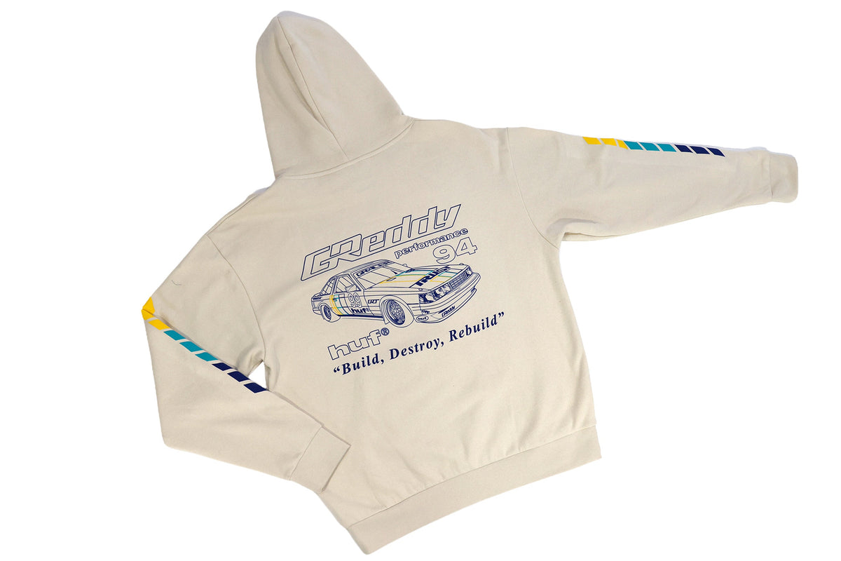GReddy x HUF Retro Mod Hood - Ivory — image 1