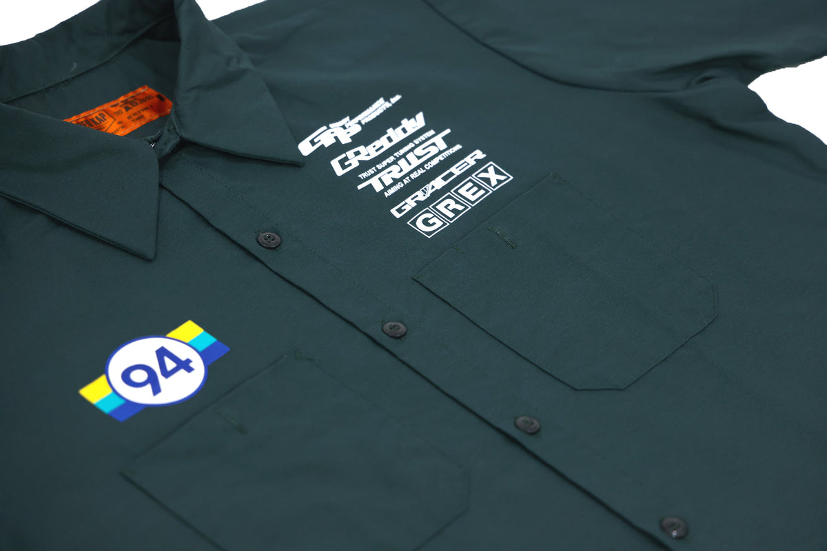 GReddy Established Mechanic's Button-up Work Shirt - Spruce Green — image 3