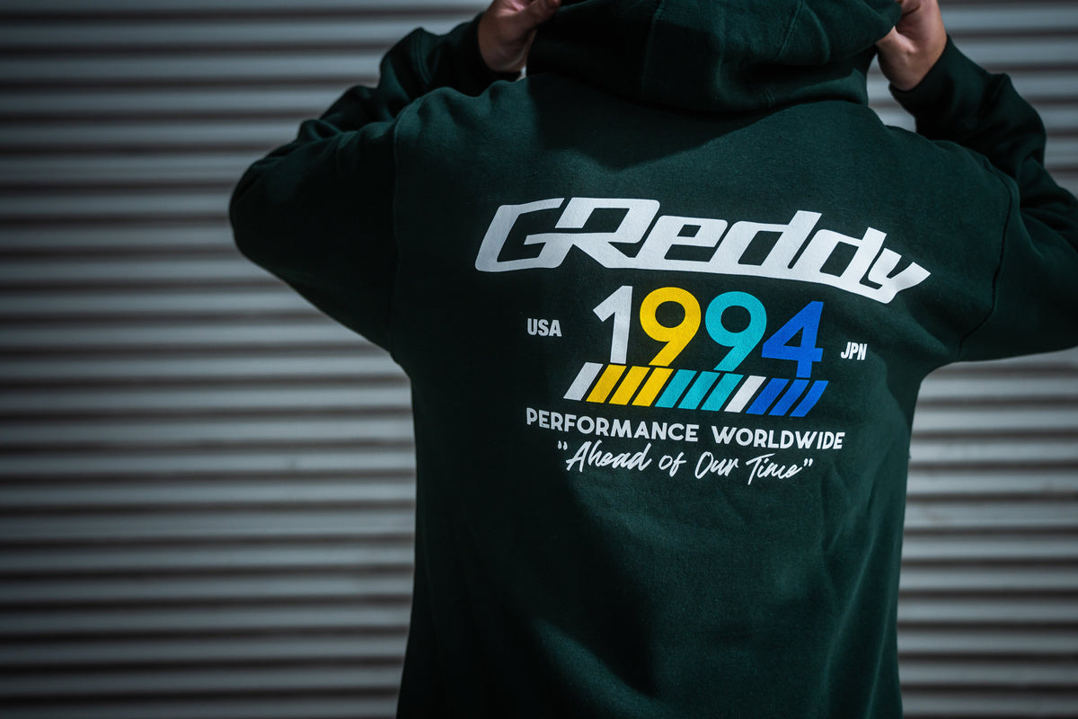 GReddy "94" Pullover Hood - Sports Green — image 5