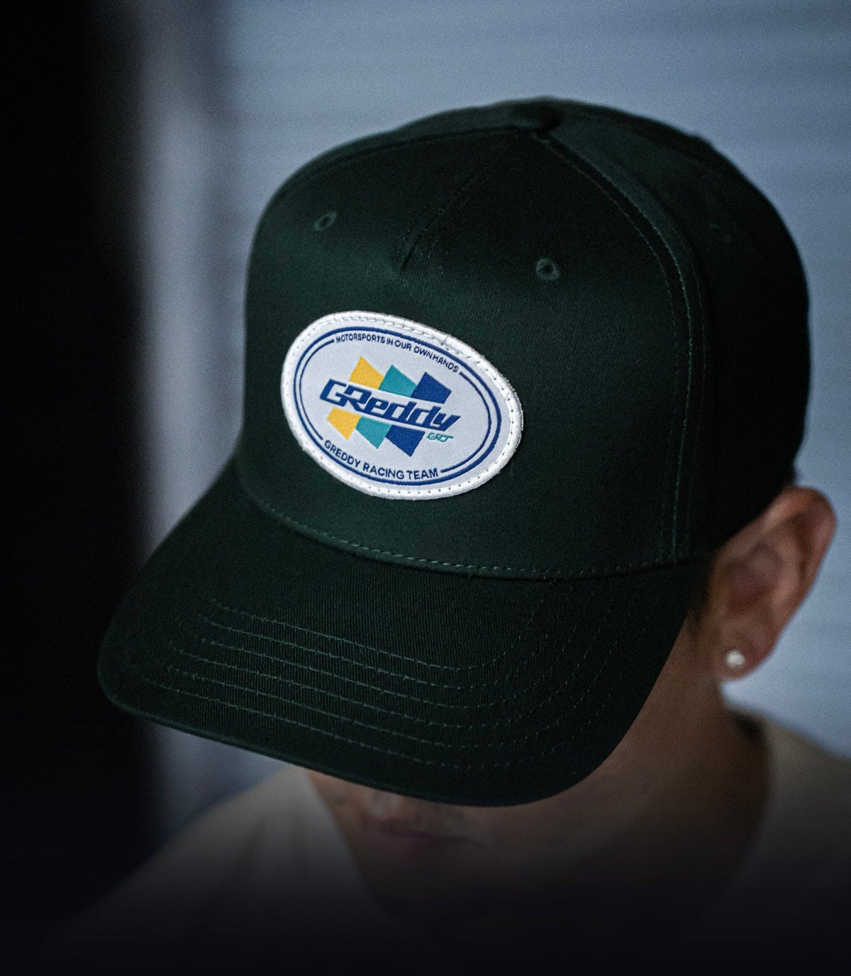 GReddy Racing Team A-Frame Cap - Dark Green — image 2