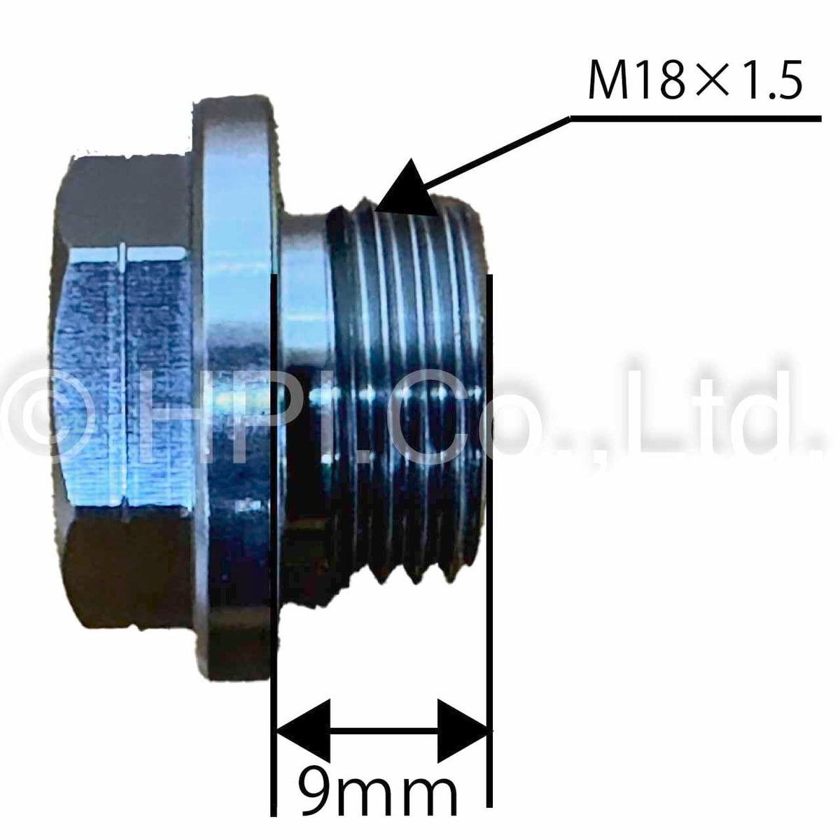 HPI Oil Cooler Part — Oil Sensor Adapter (Rc1/8 → M18 × 1.5) (HPOCP-SA) — image 3