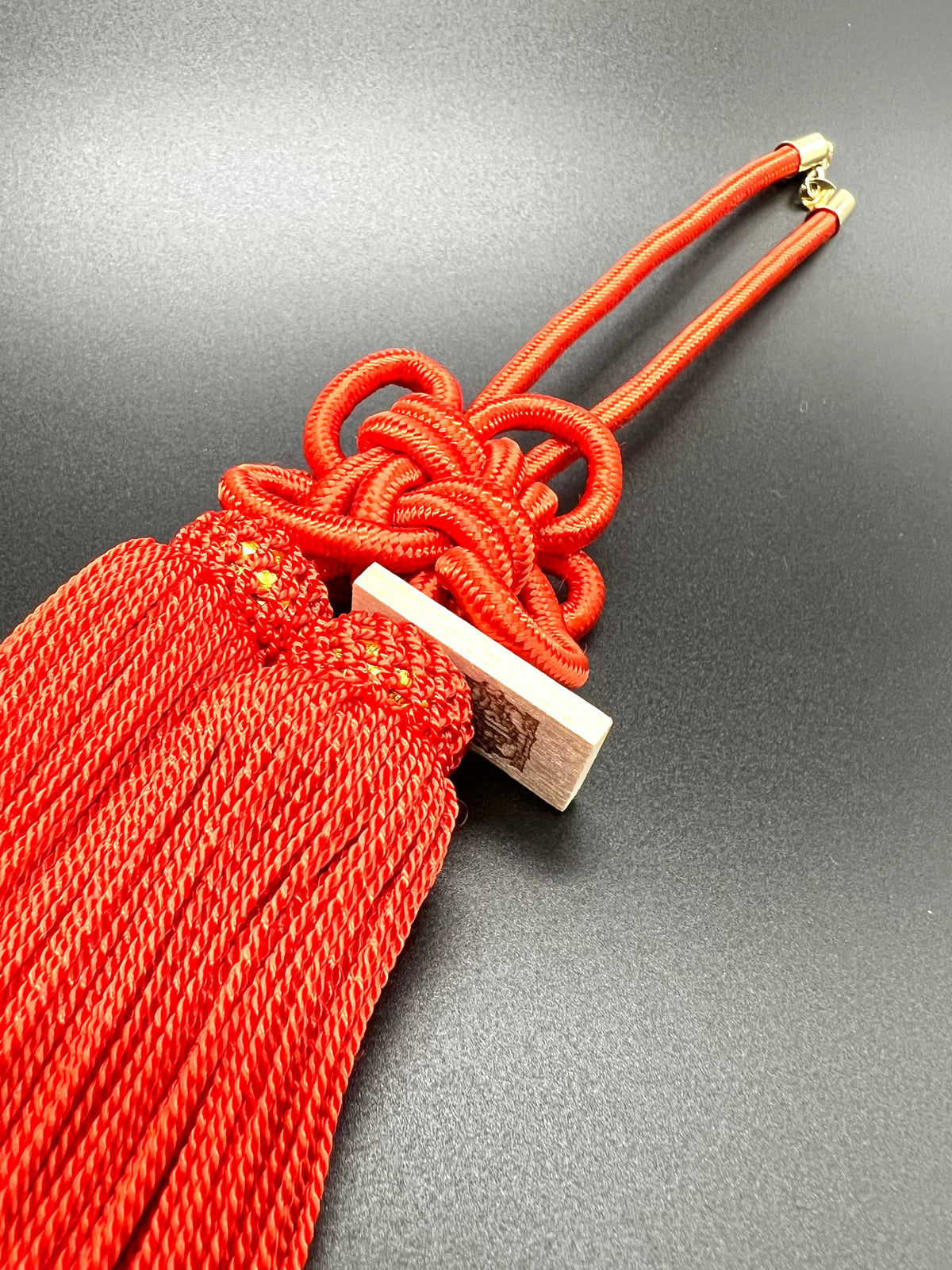 Tassel Chrysanthemum-Knot Medium Size Vermilion Orange — image 2