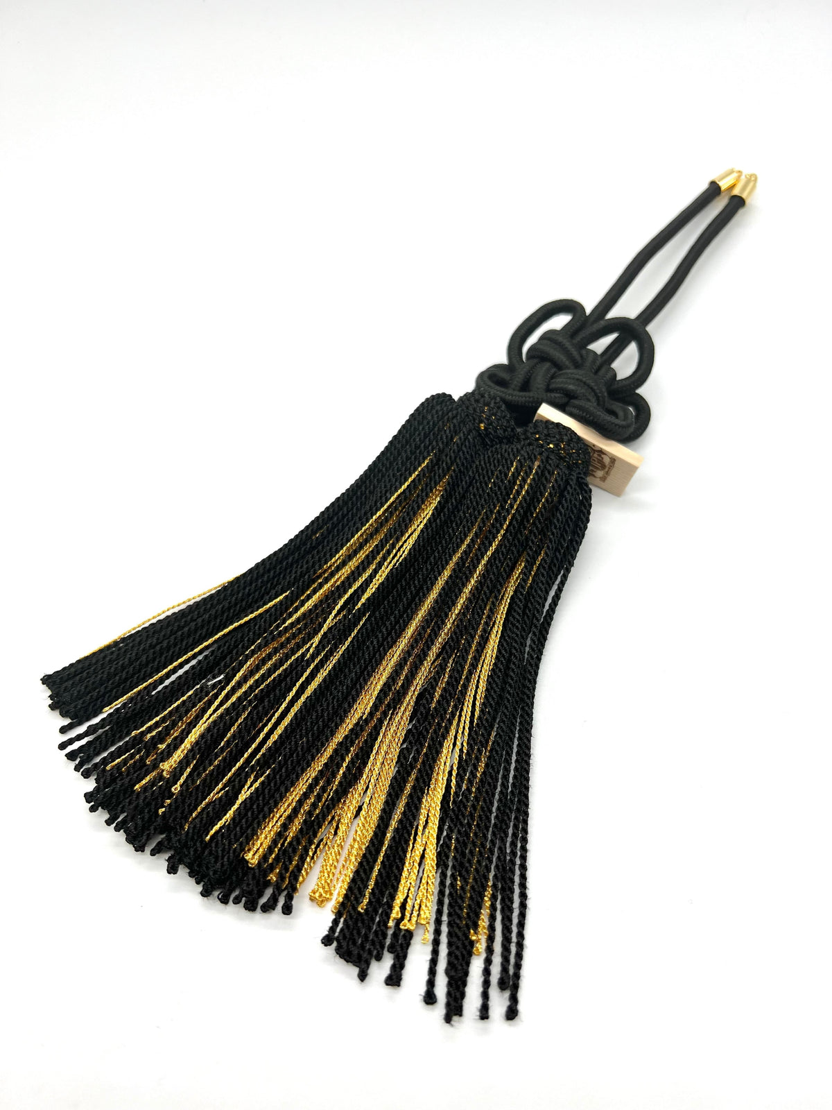 Tassel Chrysanthemum-Knot Medium Size Black / Gold — image 2