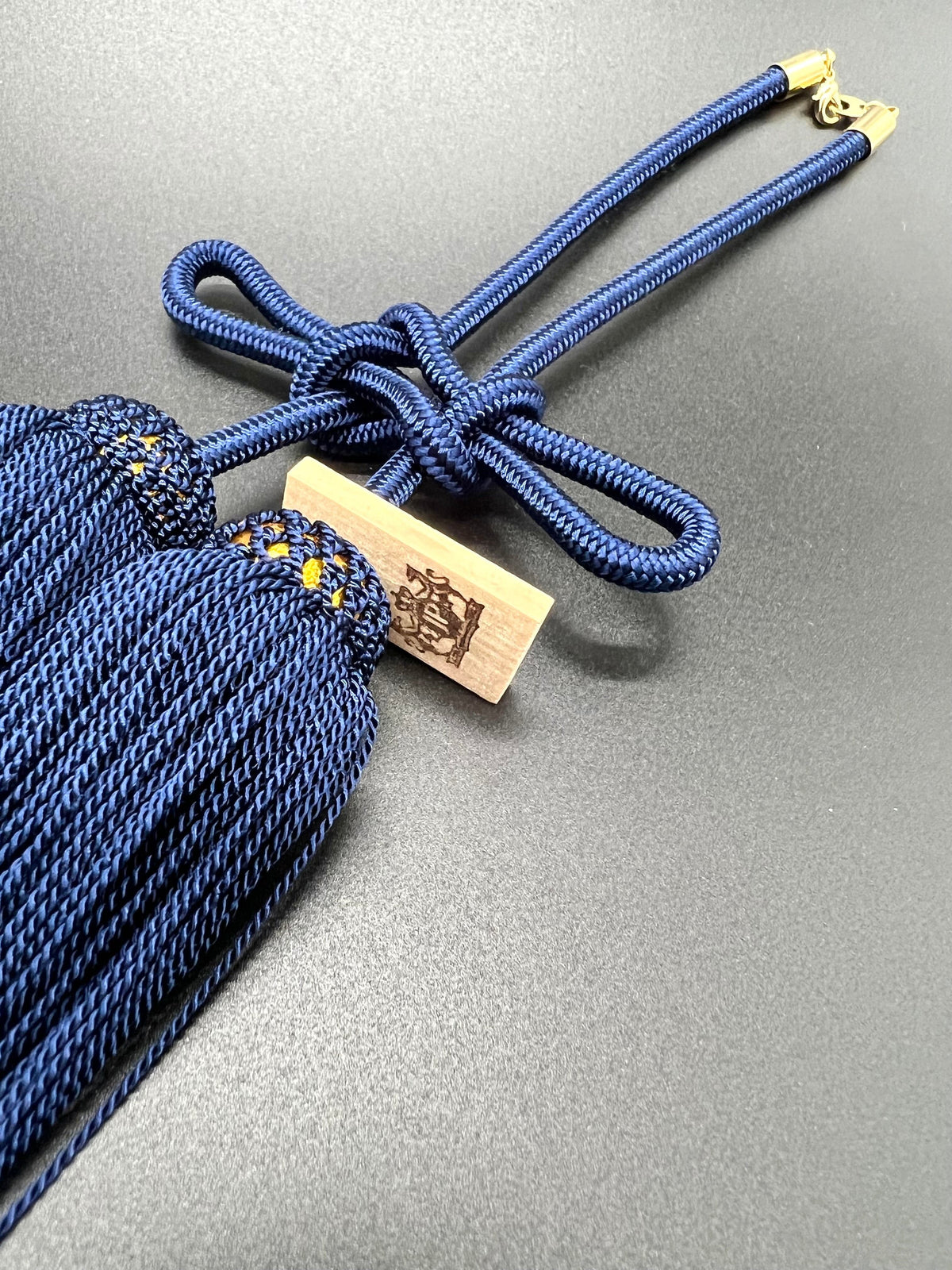 Tassel Agemaki Knot Medium Size Navy — image 2
